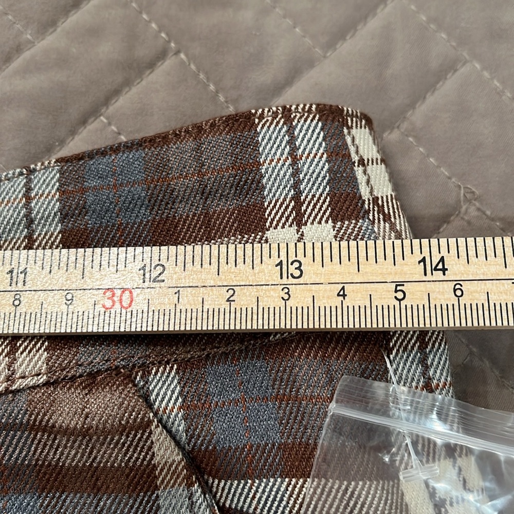 RSQ Womens Wide Leg Brown Plaid Pants/NWT/S - Picture 13 of 16